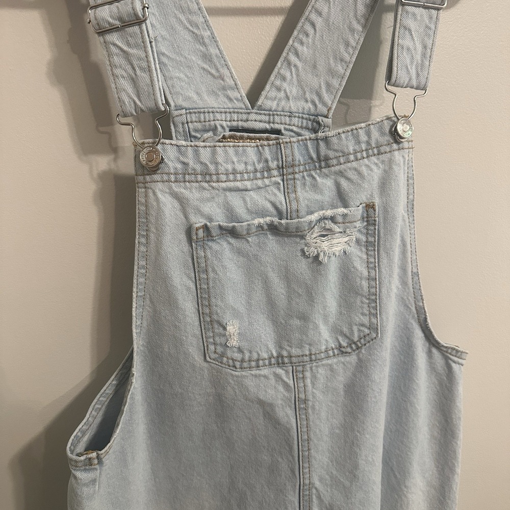 Overall Denim Light Wash Overall Bib‎ Jumper Wild Fable Medium